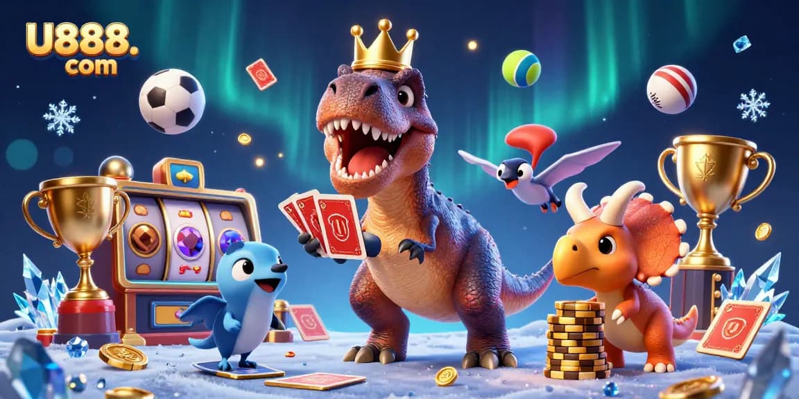 Engage in thrilling gaming at U888. com with lively characters and casino elements.