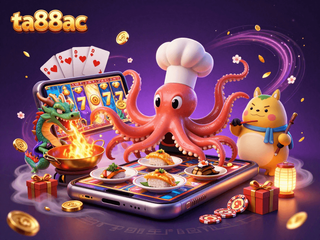 Engage with ta88ac's exciting gaming world featuring vibrant characters and slot games.