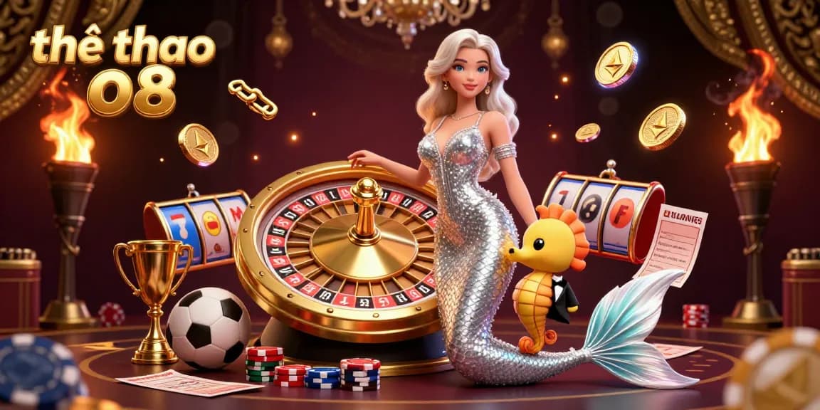 Experience the thrill of gambling with thể thao o8 in an engaging 3D casino illustration blending elegance and excitement.