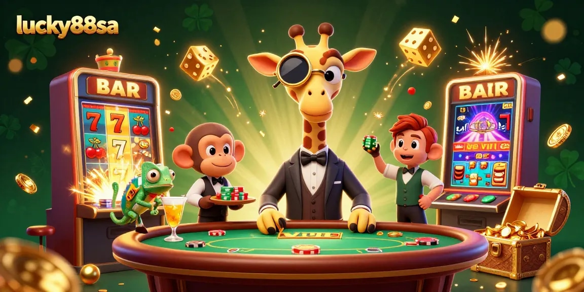 Join the excitement at lucky88sa with a high-roller giraffe, jackpot slots, and festive energy.