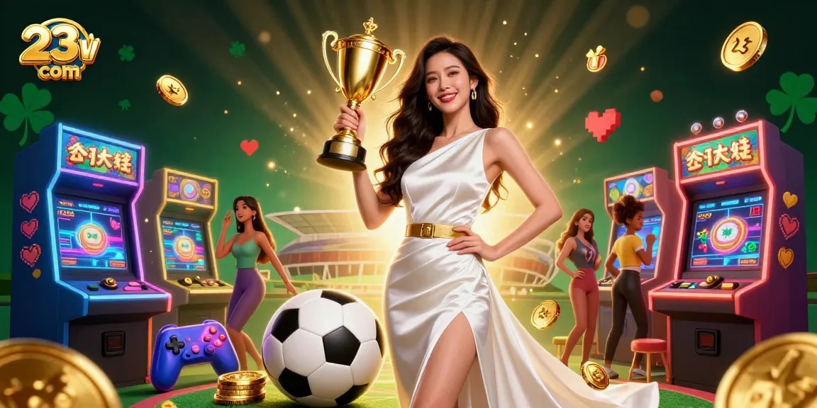Experience the thrill at 23win com with a stunning visual of victorious gaming triumphs, rich casino details, and vibrant action.