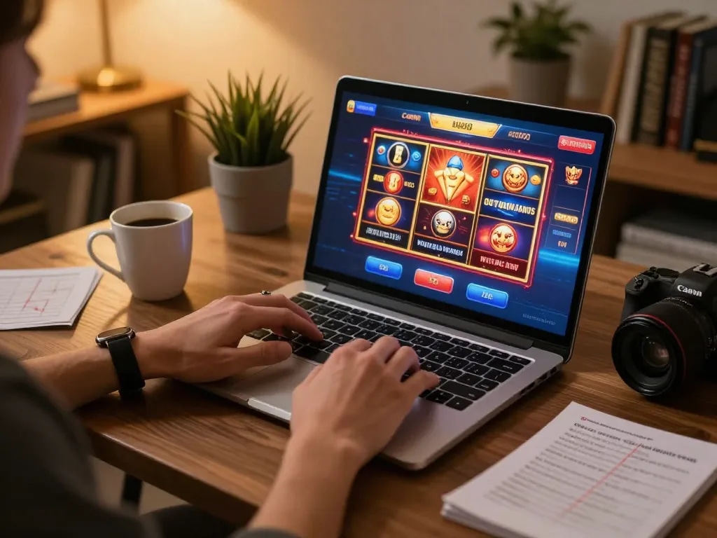 Engaging in online casino gaming at Uk 88 with strategic betting notes and gameplay interface