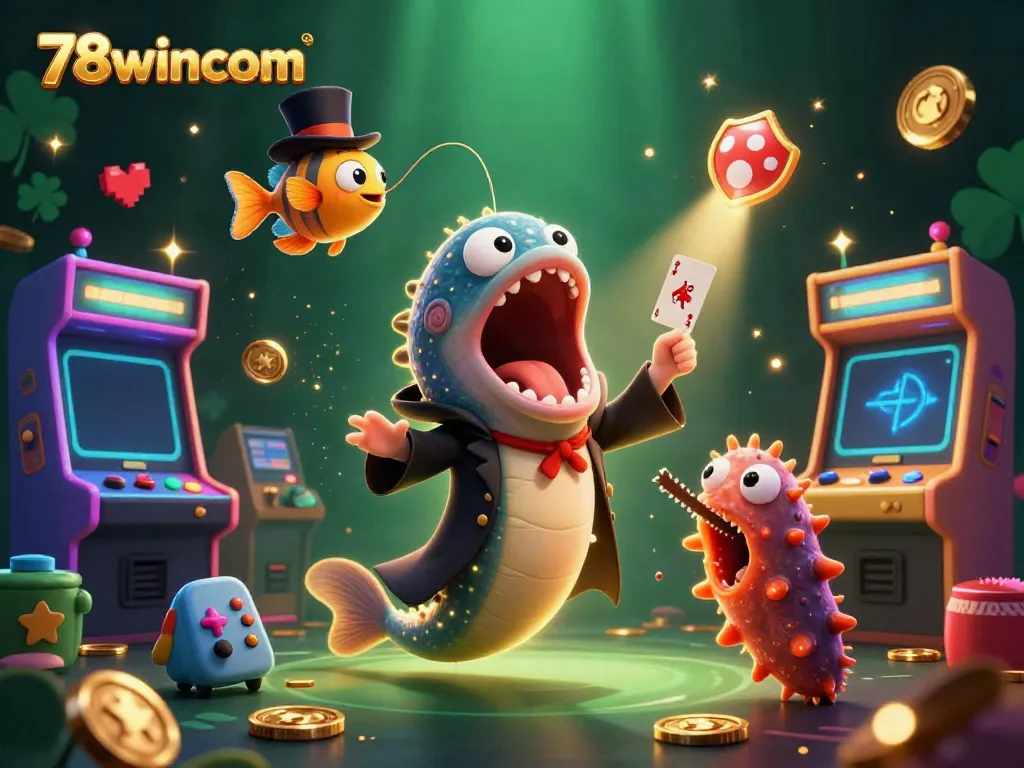 Engage in thrilling adventures at 78wincom with vibrant casino-themed elements and enchanting characters.