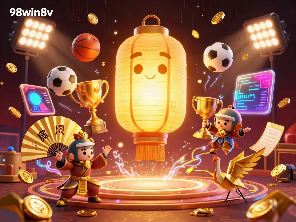 Experience electrifying fun with 98win8v in a vibrant casino atmosphere, featuring unique gaming elements.