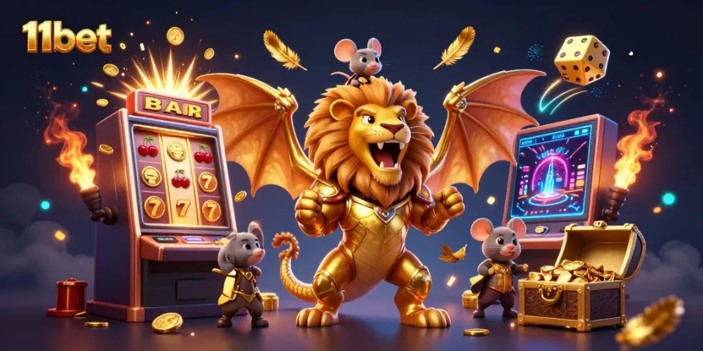 Spin the jackpot at 11bet with a fantastical chimera and exciting casino elements bursting with rewards.
