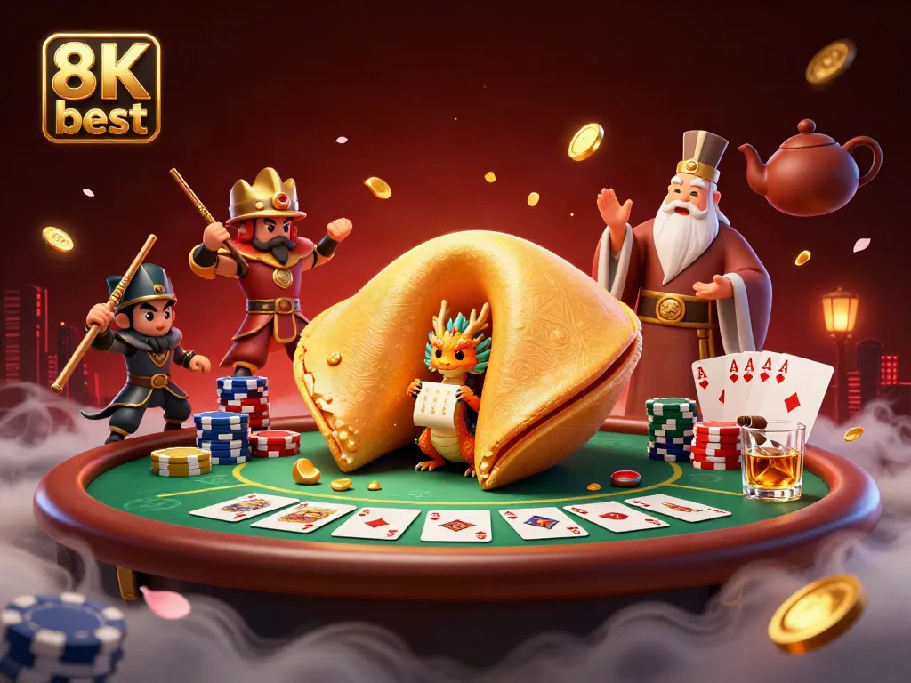 Experience the thrill of online gambling with the 8K best casino scene featuring a wise dragon and golden elements.