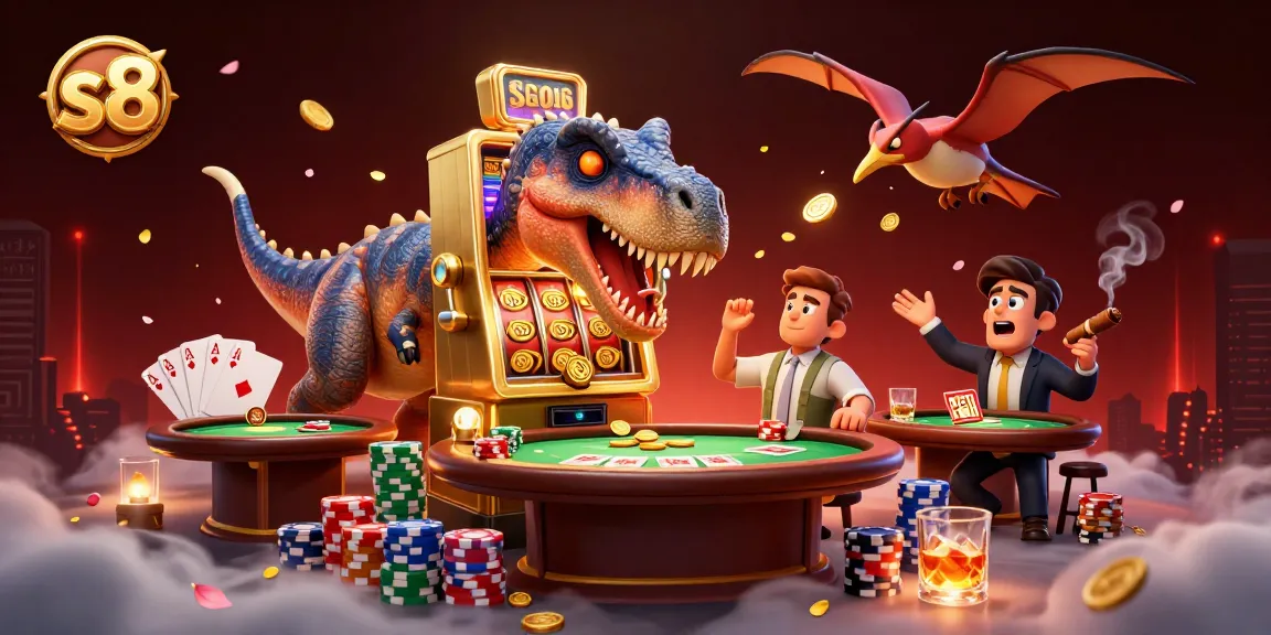 Catch a jackpot at s8 with a pachycephalosaurus and a gold slot machine in action.