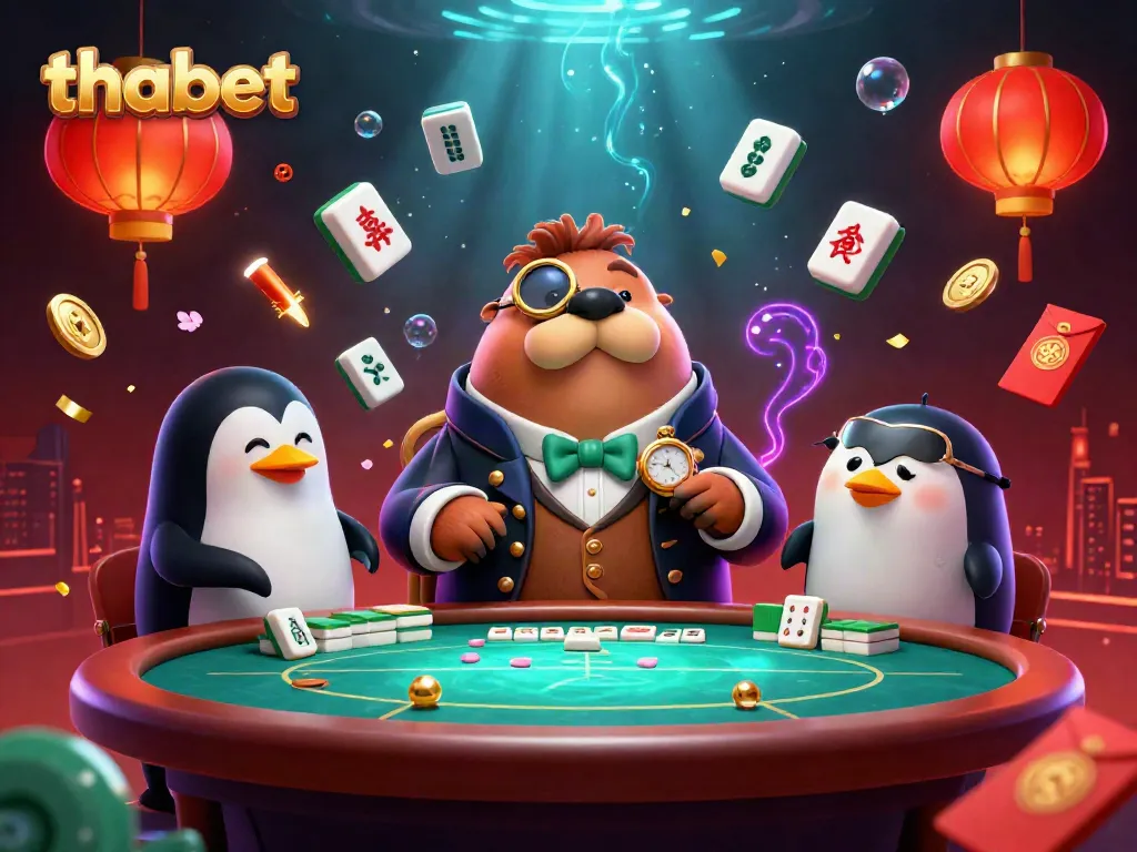 Experience the thrill of thabet at an underwater poker game with imaginative characters, bursting with vibrant casino symbols.