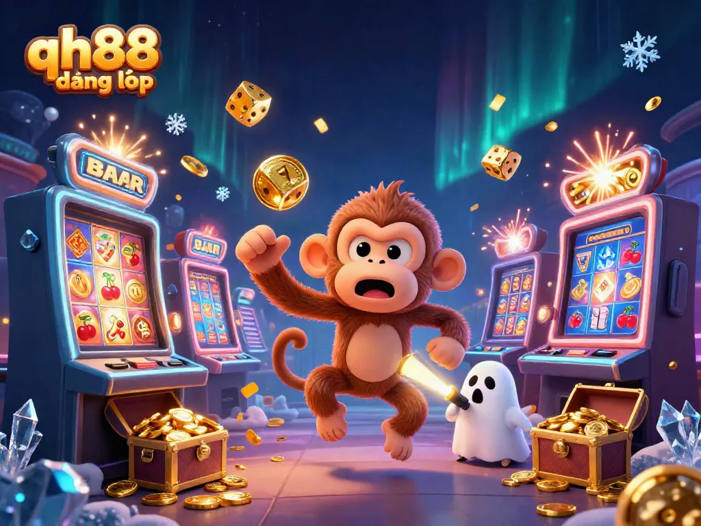 Experience qh88 đăng nhập as a playful ghost-hunter puppy tracks a mischievous casino monkey.