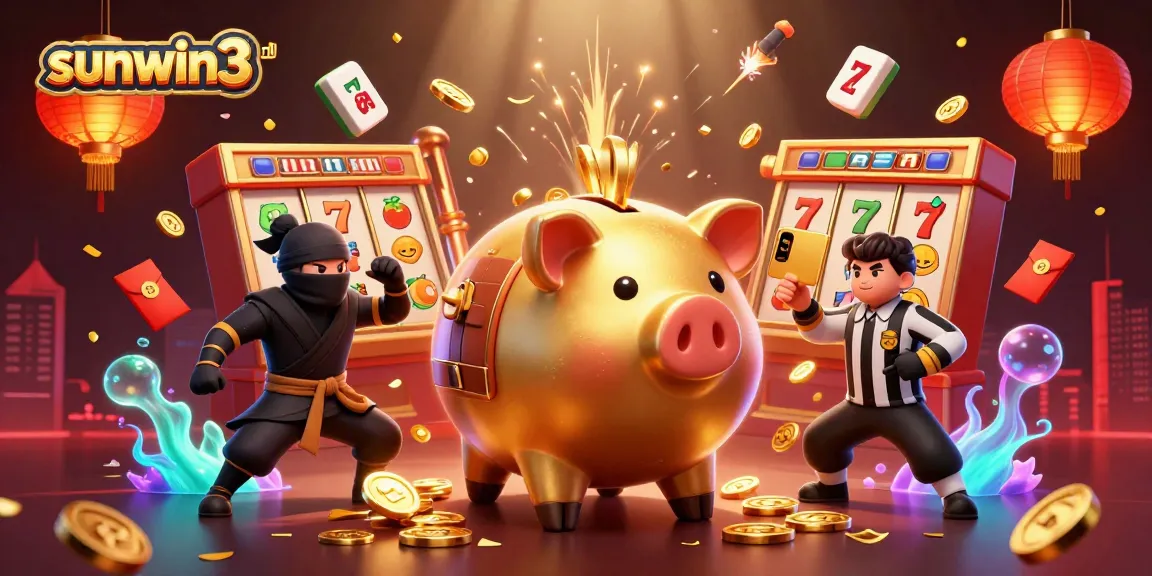 Experience thrilling moments with sunwin3 nl in a vibrant 3D casino setting featuring dynamic gaming elements.