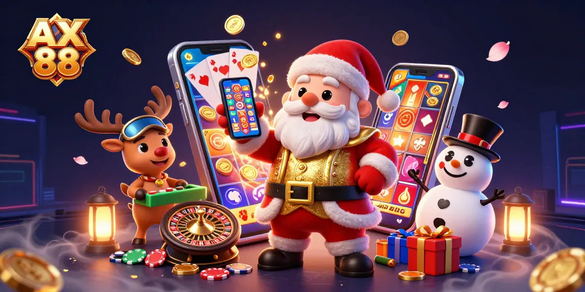 Experience winning moments at AX 88 with vibrant characters in a dynamic casino scene.