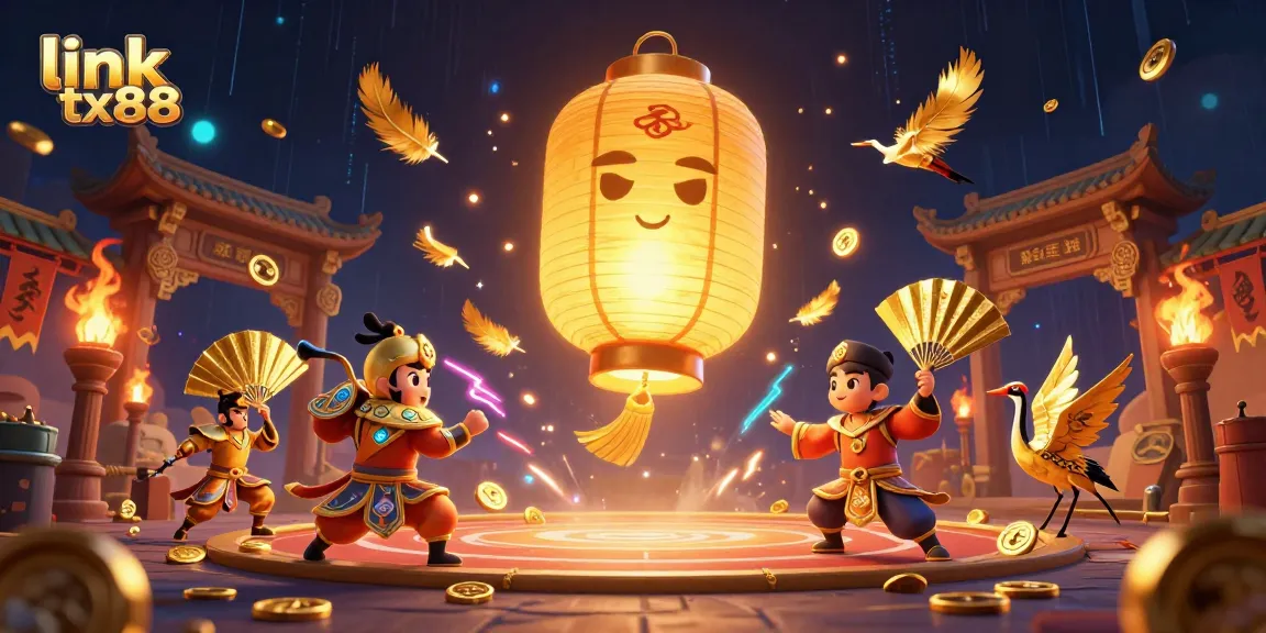 Experience link tx88 with a vibrant carnival scene showcasing gaming excitement and traditional symbols.